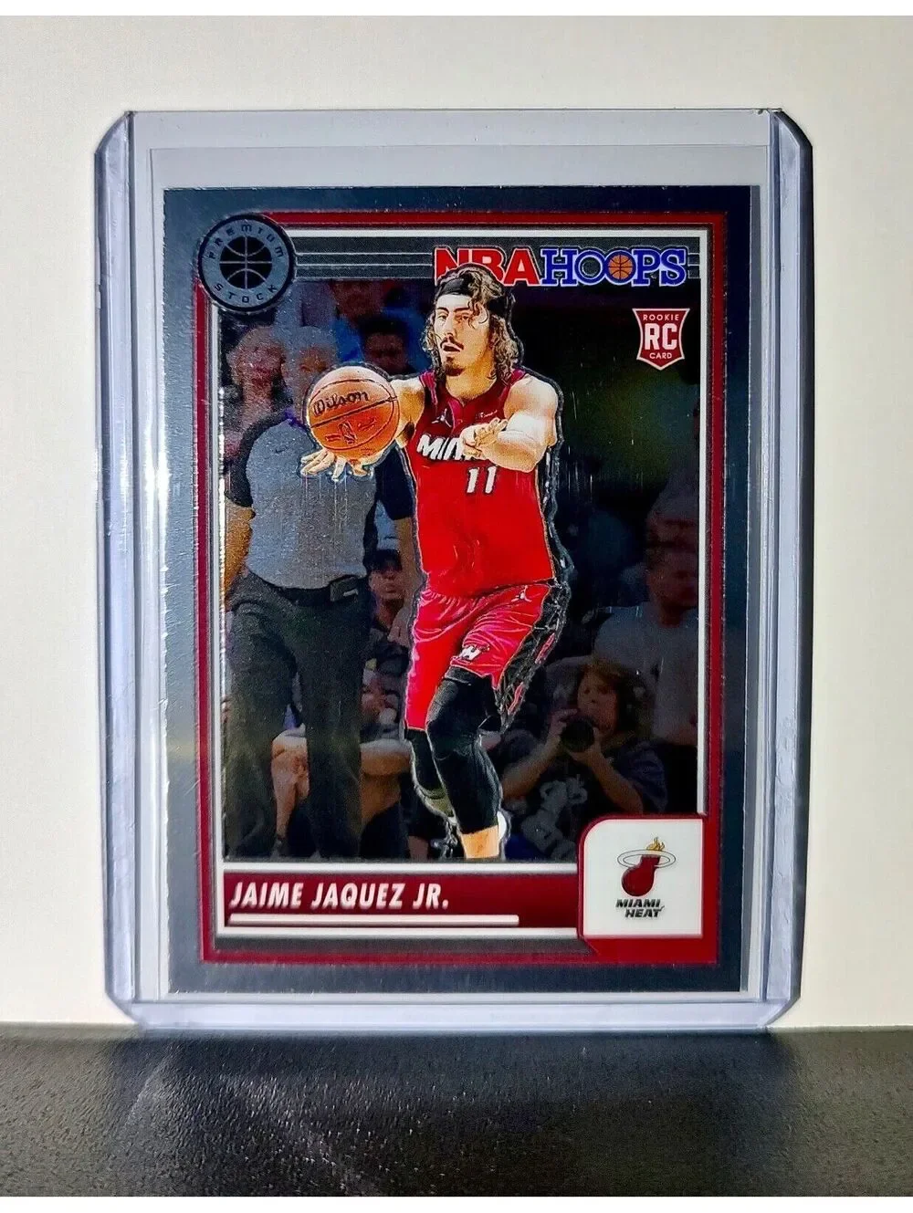 Jaime Jaquez Jr. 2023-24 Panini Premium Stock NBA Hoops #51 Rookie Card Heat